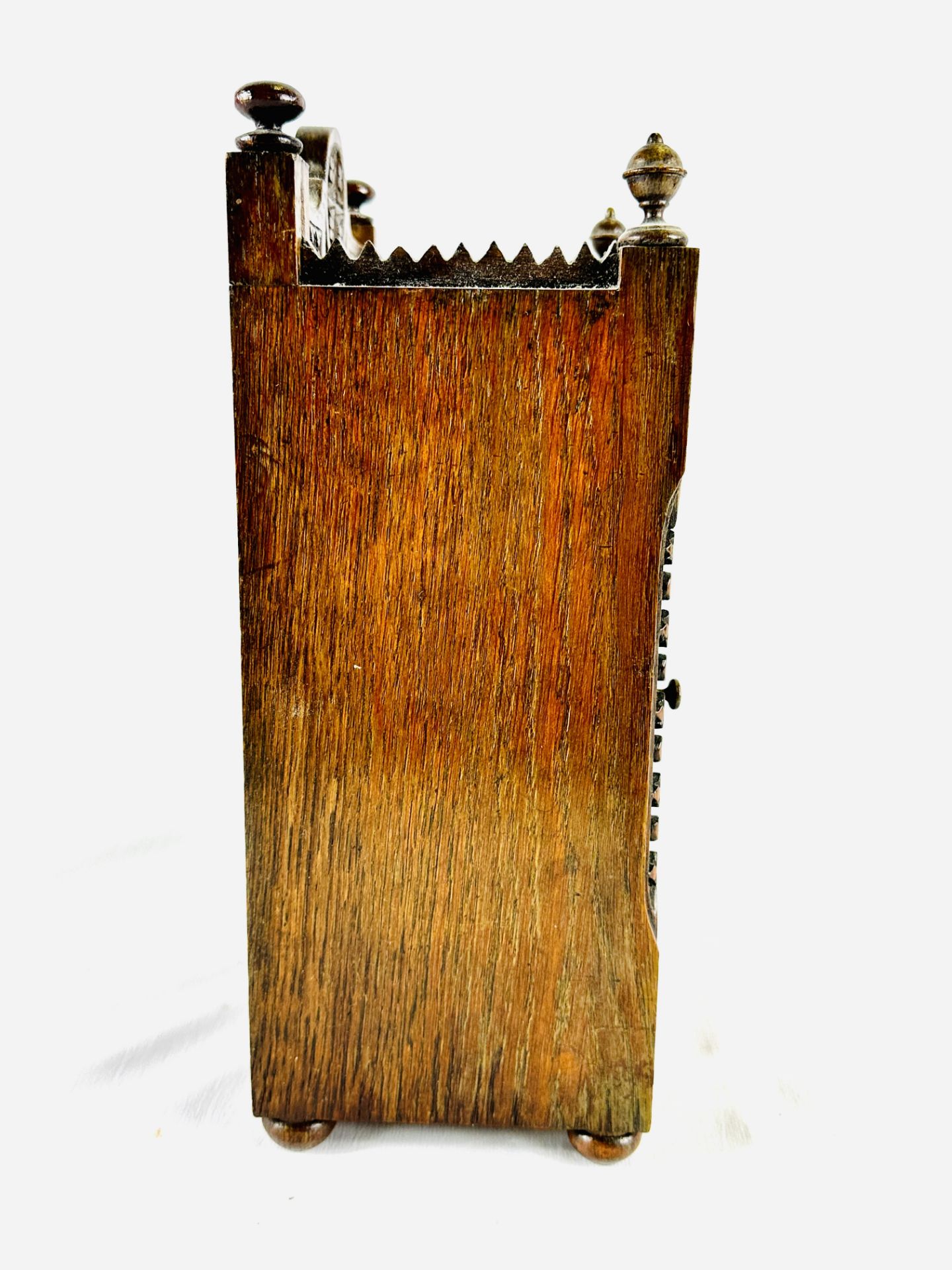 Early 20th century oak cased mantel clock - Image 6 of 6