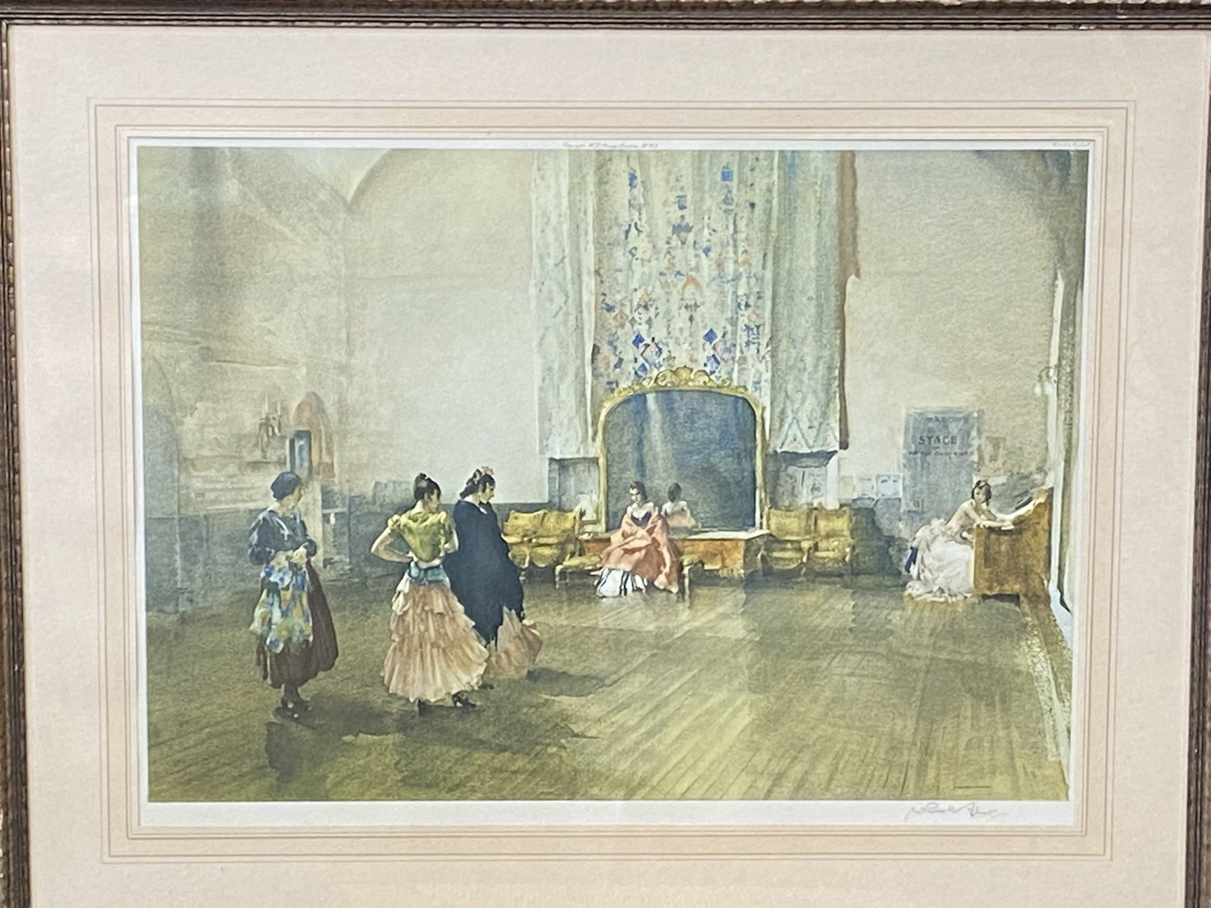 Sir William Russell Flint - framed and glazed print with blindstamp - Image 3 of 6