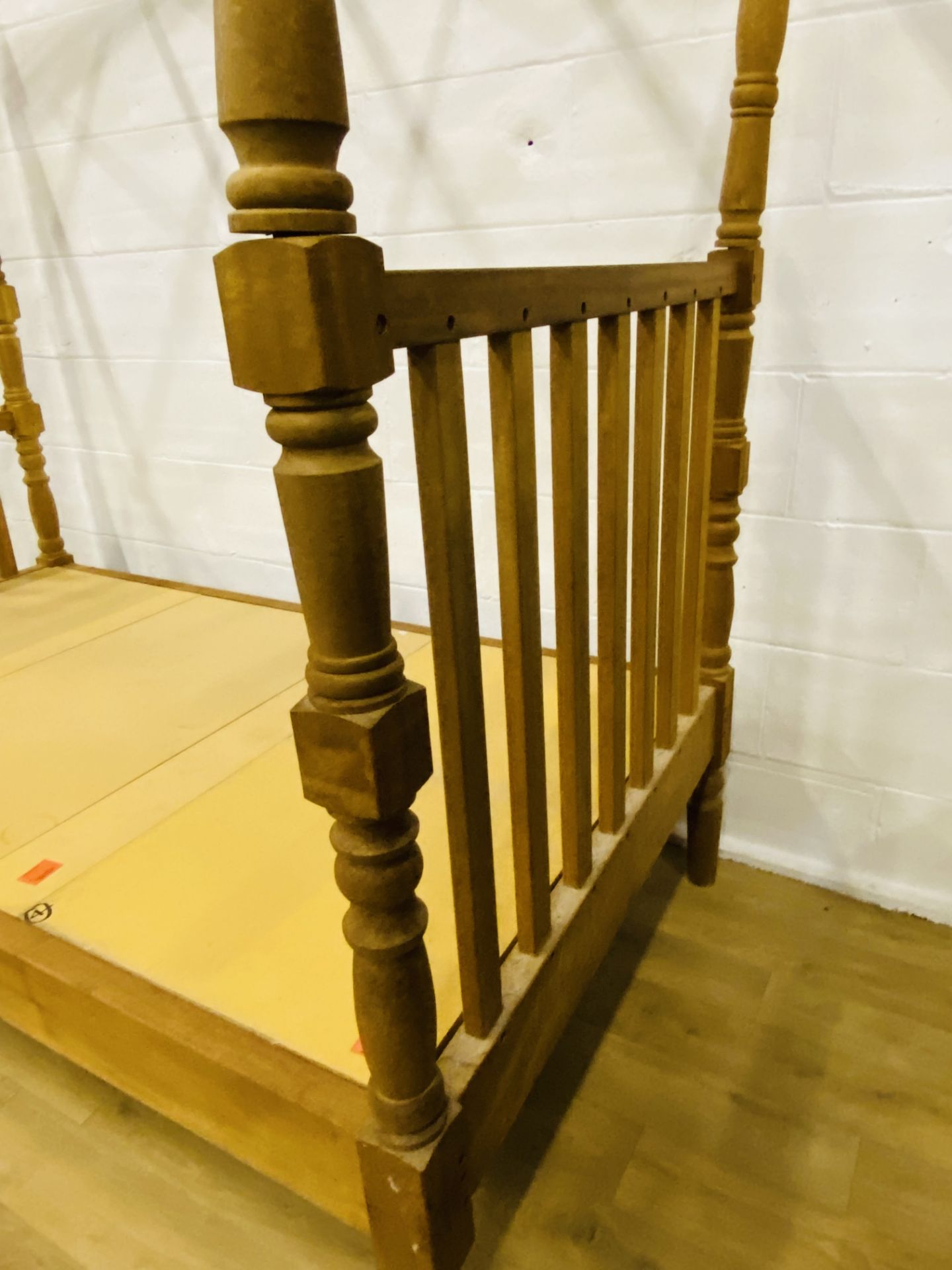 Teak four poster bed - Image 6 of 6