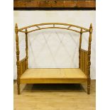 Teak four poster bed