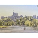 Watercolour of the river Thames and Windsor Castle