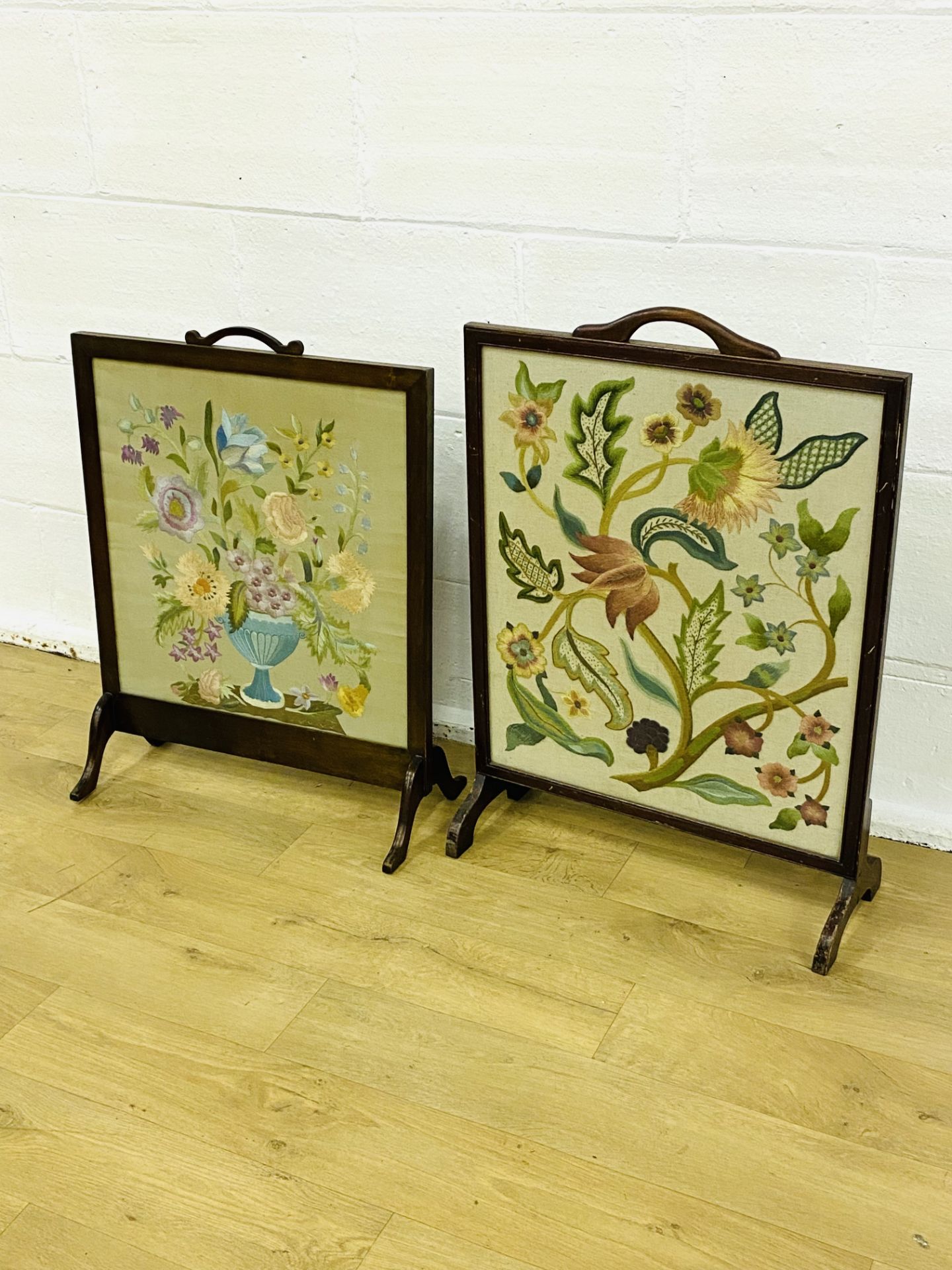 Two mahogany fire screens - Image 2 of 5