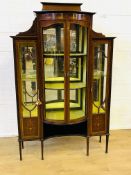 Mahogany glass fronted display cabinet