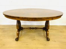 Walnut veneer table
