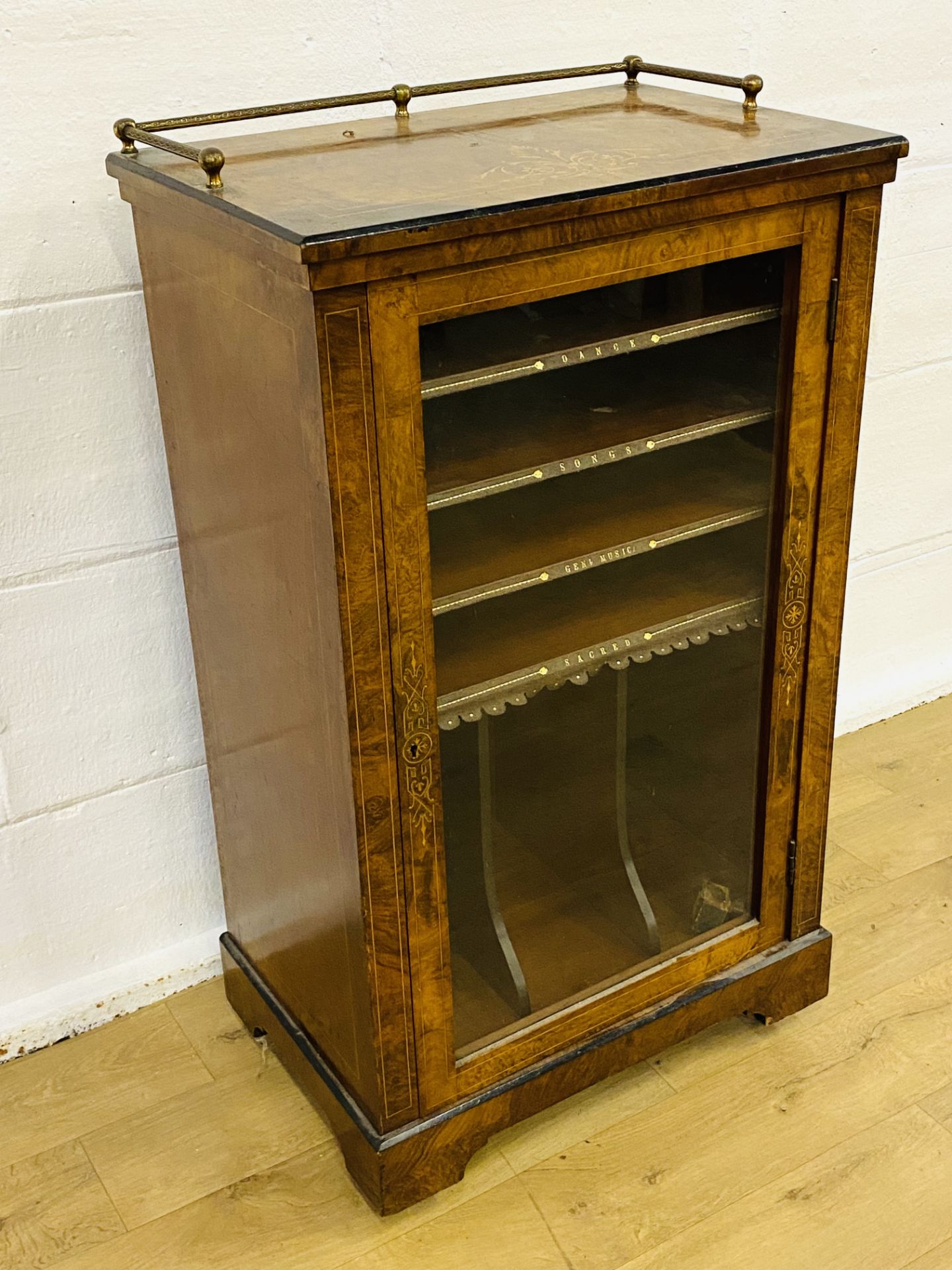 Music cabinet with glazed door - Image 3 of 5