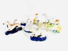 Collection of Staffordshire dogs