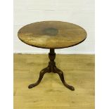 Circular tilt top table