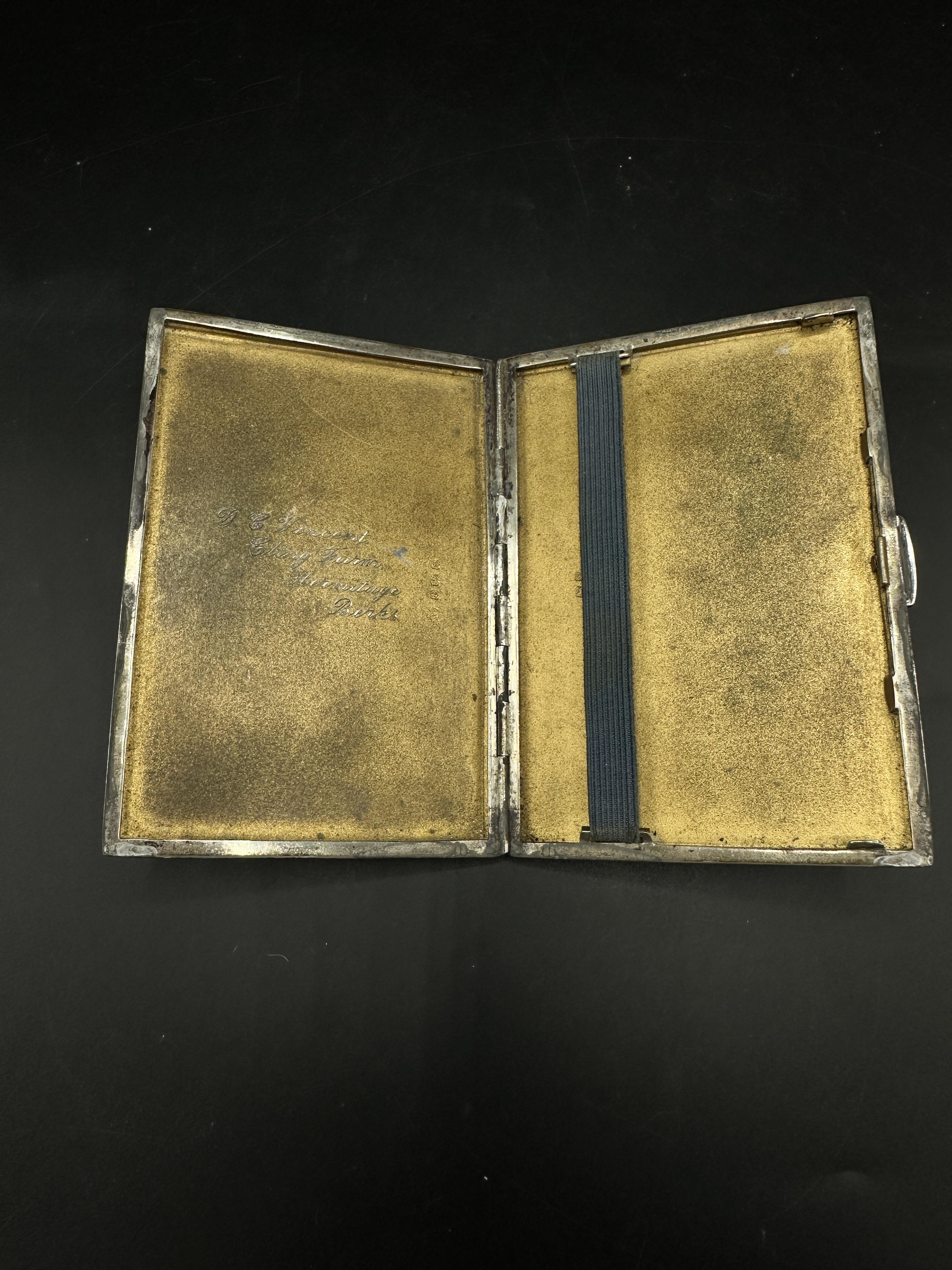 Silver engine turned cigarette case - Image 2 of 5