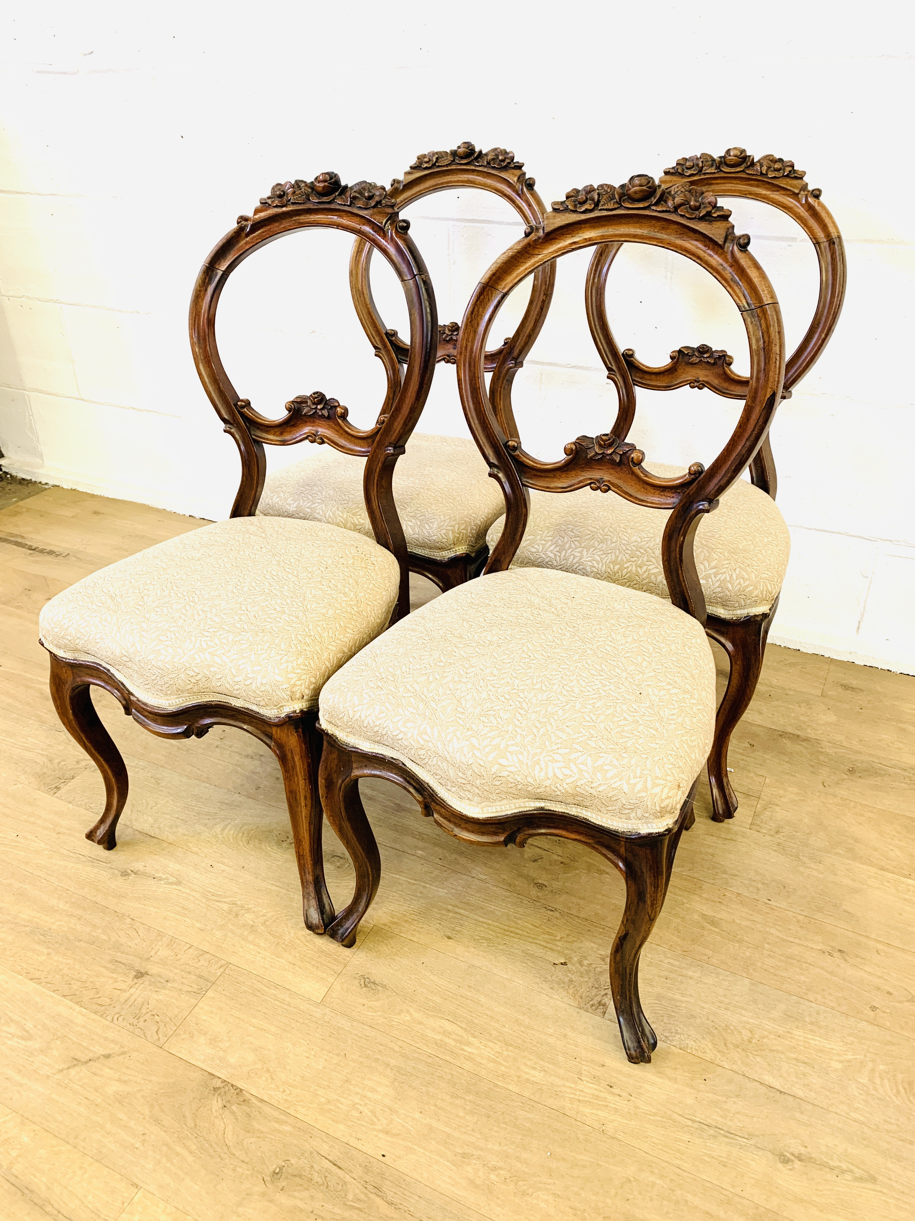 Four balloon back dining chairs - Image 2 of 6