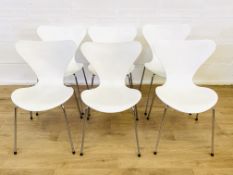 Six Fritz Hansen chairs