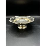 Silver bowl on pedestal