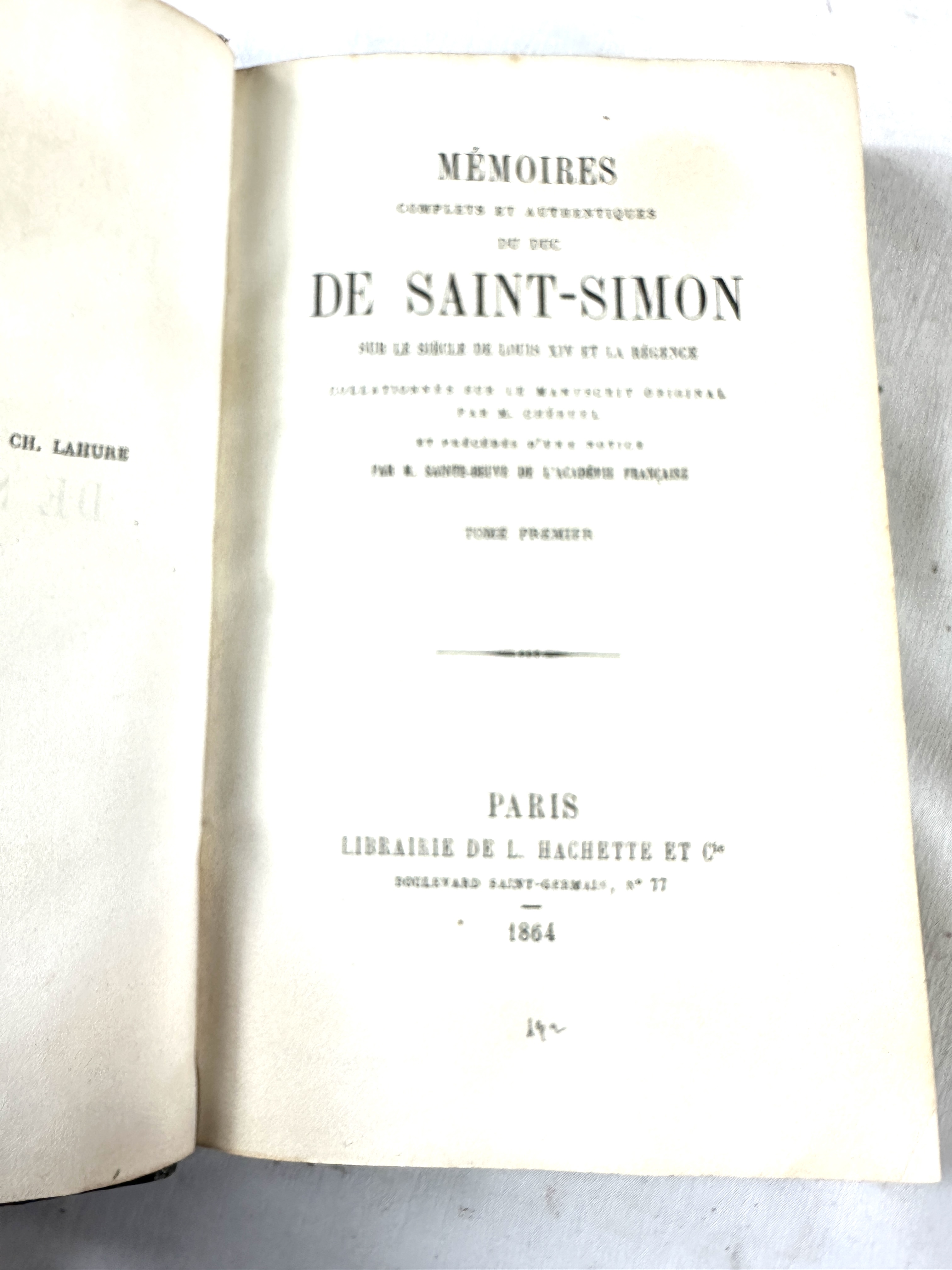 Memoires de Saint-Simon in thirteen volumes, quarter bound - Image 4 of 5