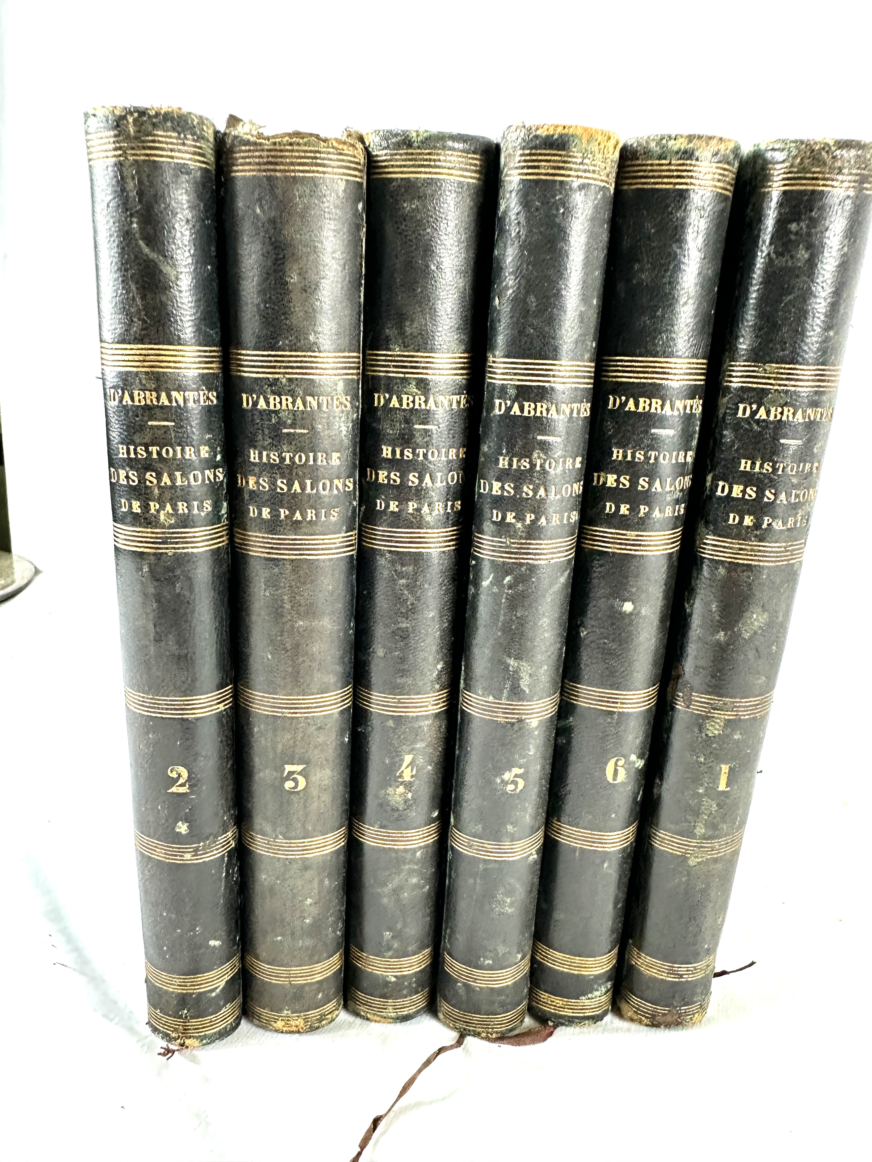 Histoire des Salons de Paris, published in six quarter bound volumes, Paris 1837. - Image 3 of 4