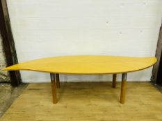 Beech leaf shaped dining table