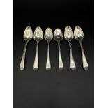 Six silver coffee spoons, 1785