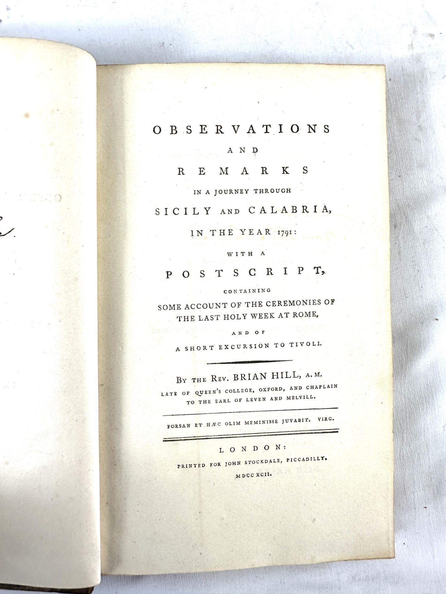 Observations and Remarks in a Journey Through Sicily and Calabria in the Year 1791 - Bild 2 aus 3