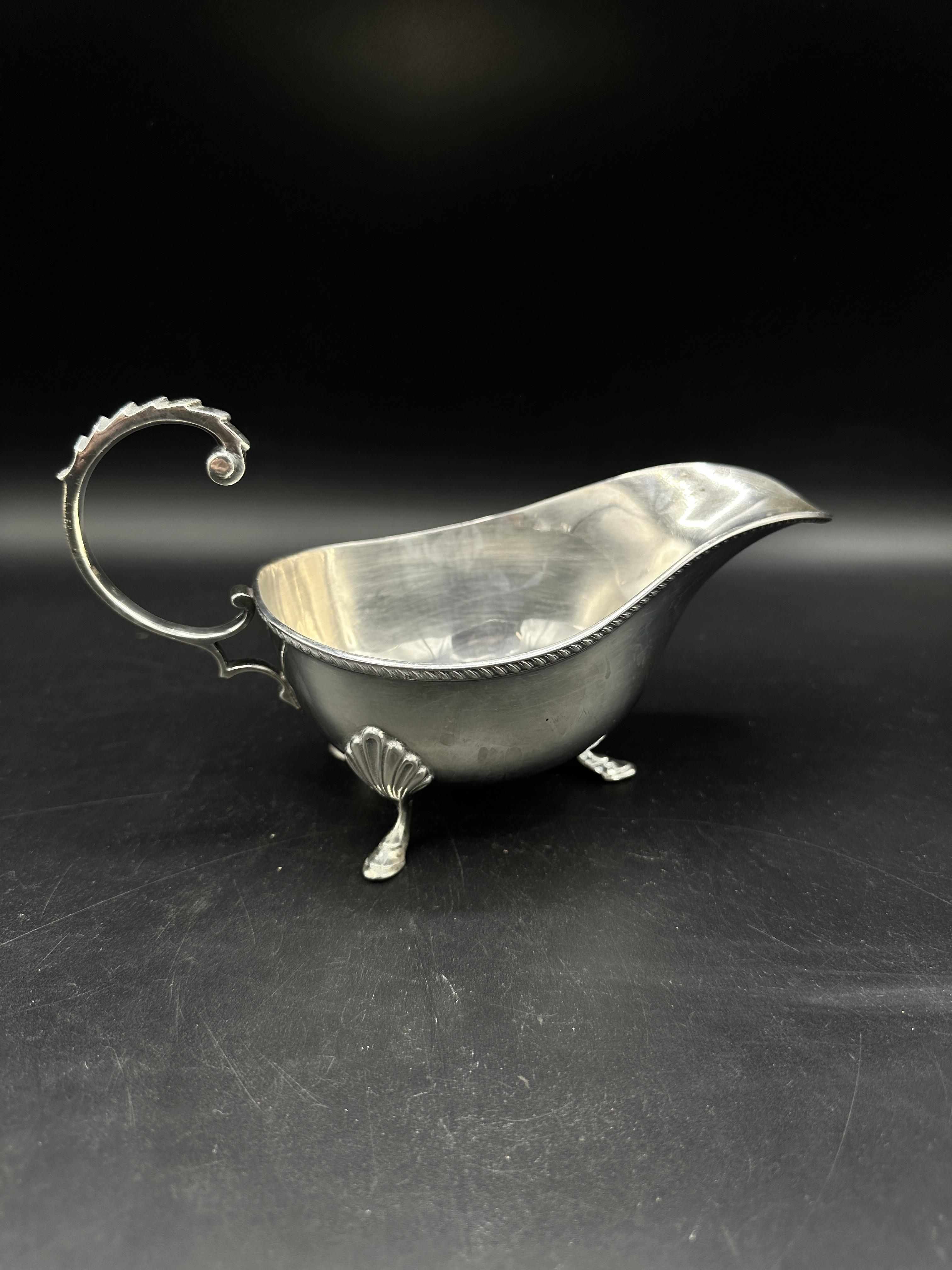 Three silver sauce boats - Image 2 of 4
