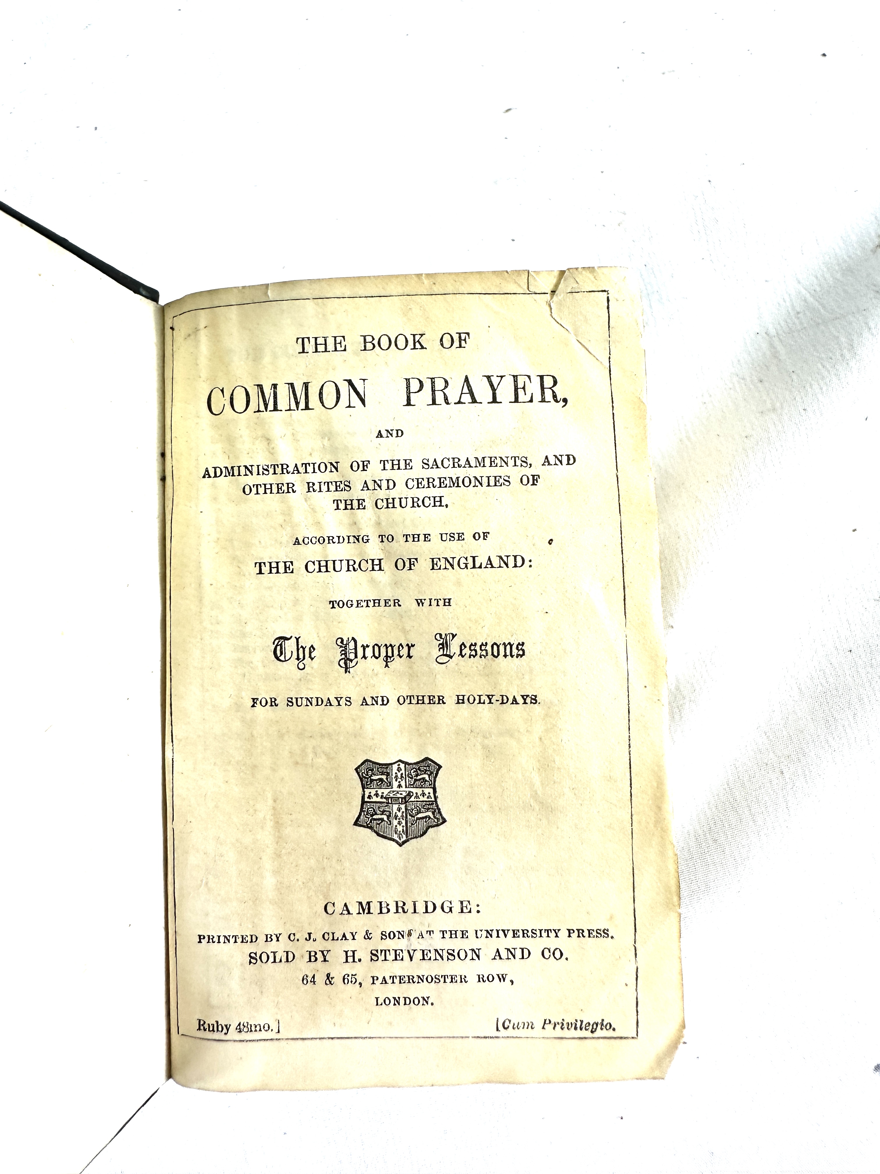 The Holy Bible, 1873; together with a small leather bound Book of Common Prayer - Image 2 of 5