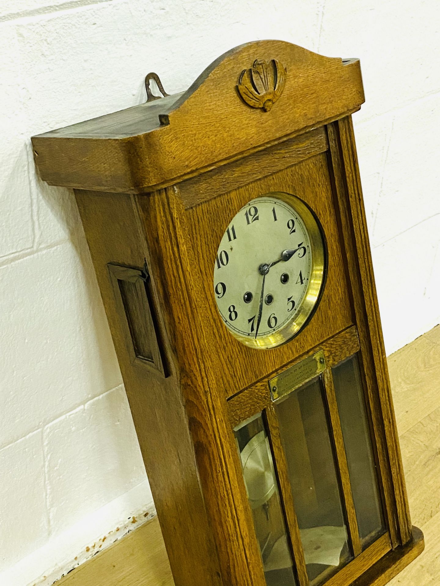 Oak cased wall clock - Image 3 of 7