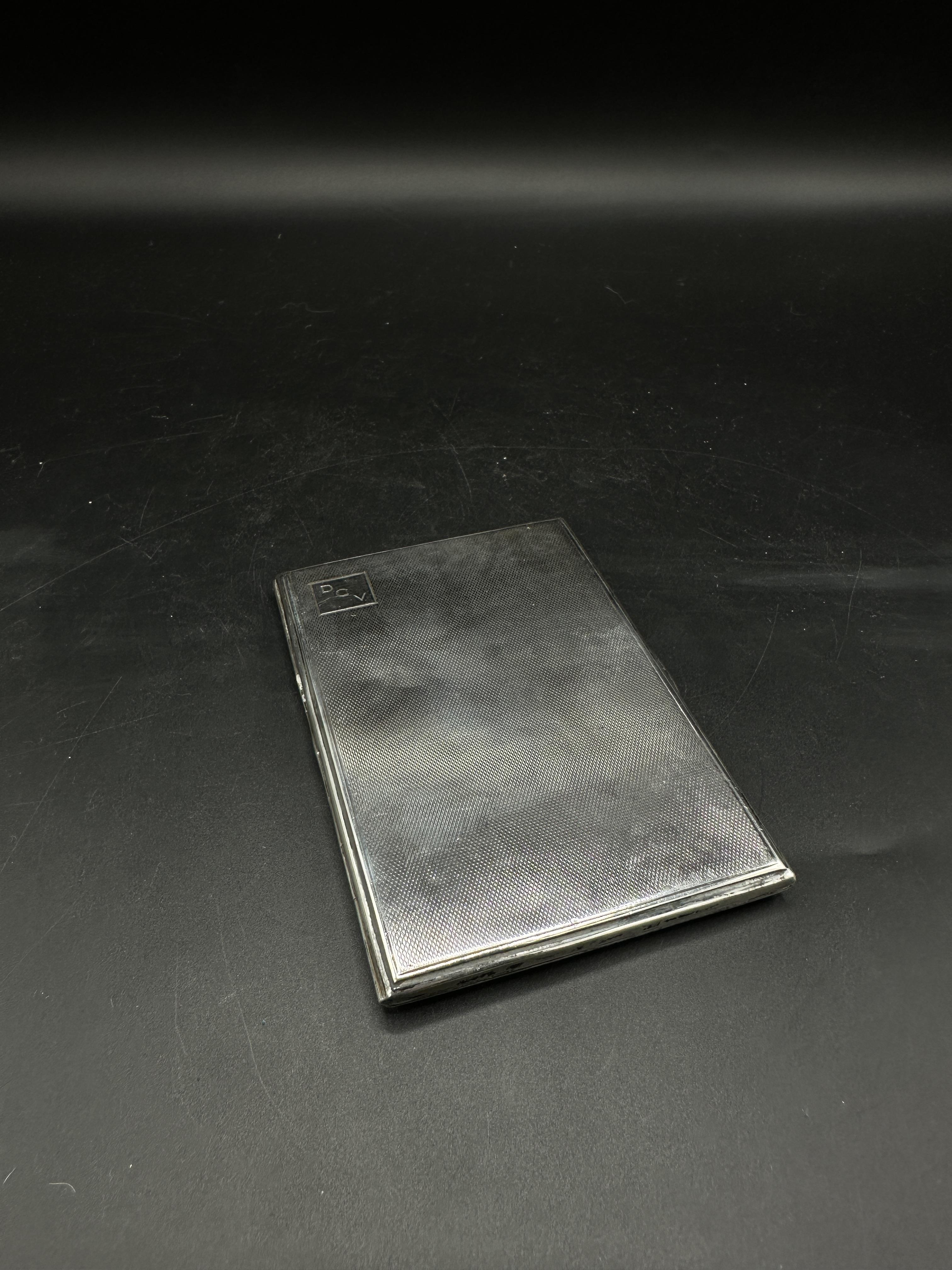 Silver engine turned cigarette case - Image 5 of 5
