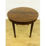 Demi lune fold top table