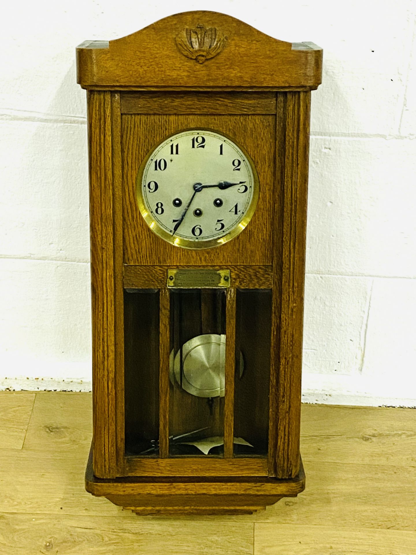 Oak cased wall clock - Image 2 of 7