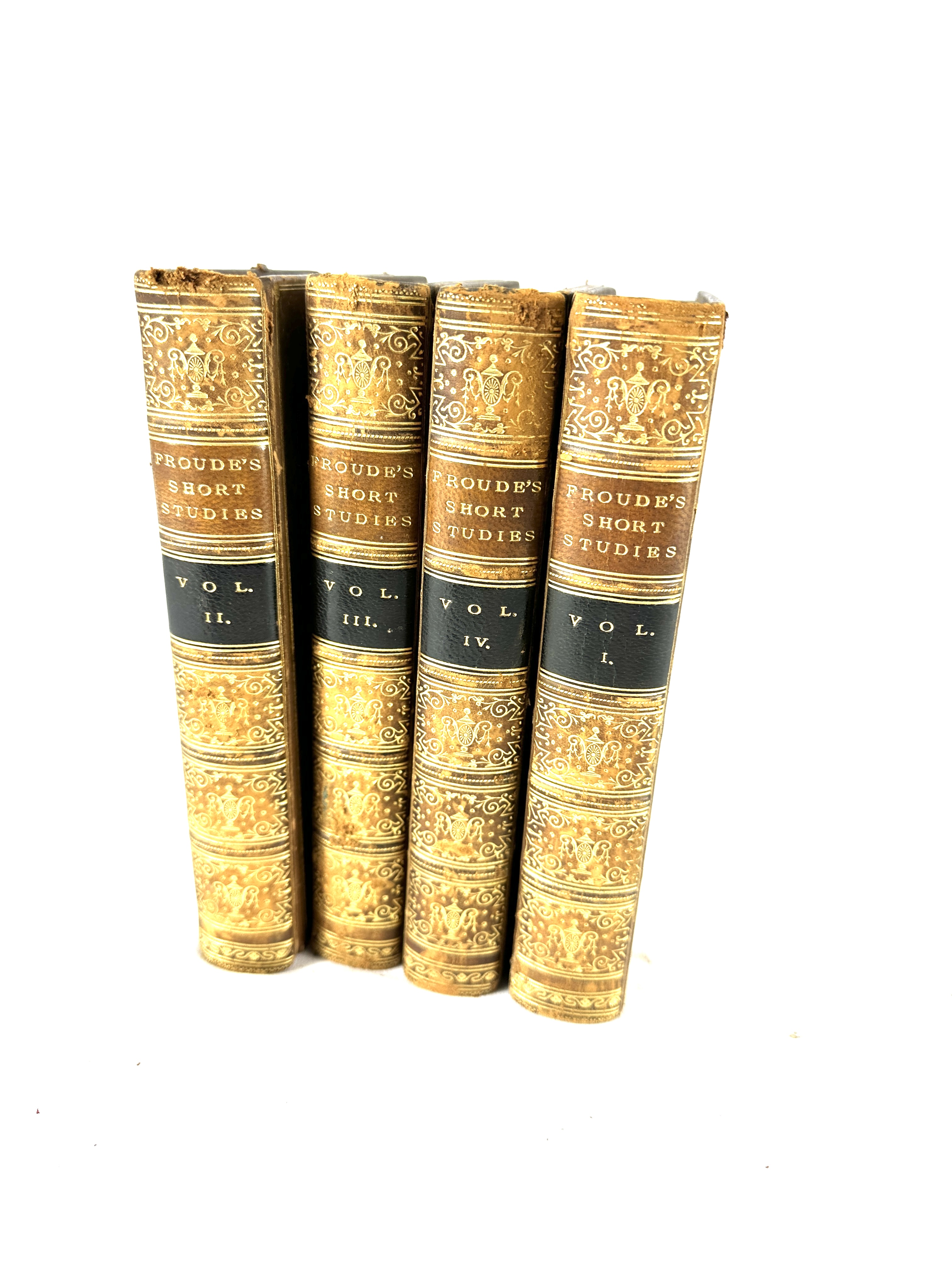 Short Studies of Great Subjects, 1891, four leather bound volumes
