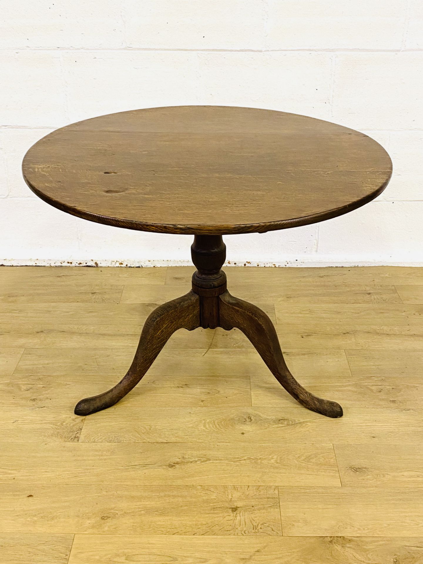 Oak tilt top table