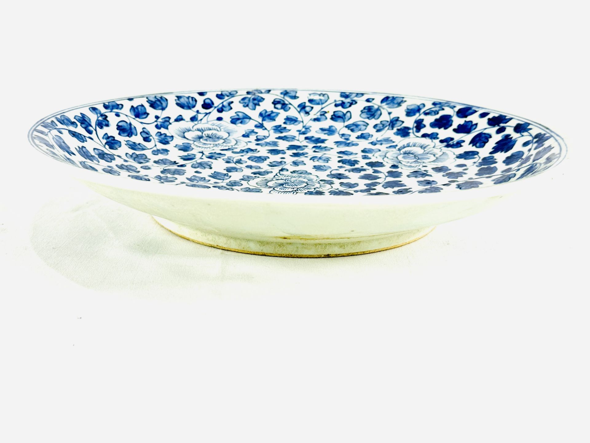 Blue and white Oriental plate - Image 3 of 4