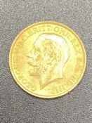 George V gold sovereign 1913