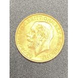 George V gold sovereign 1913