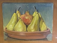 Framed and glazed block canvas of fruit