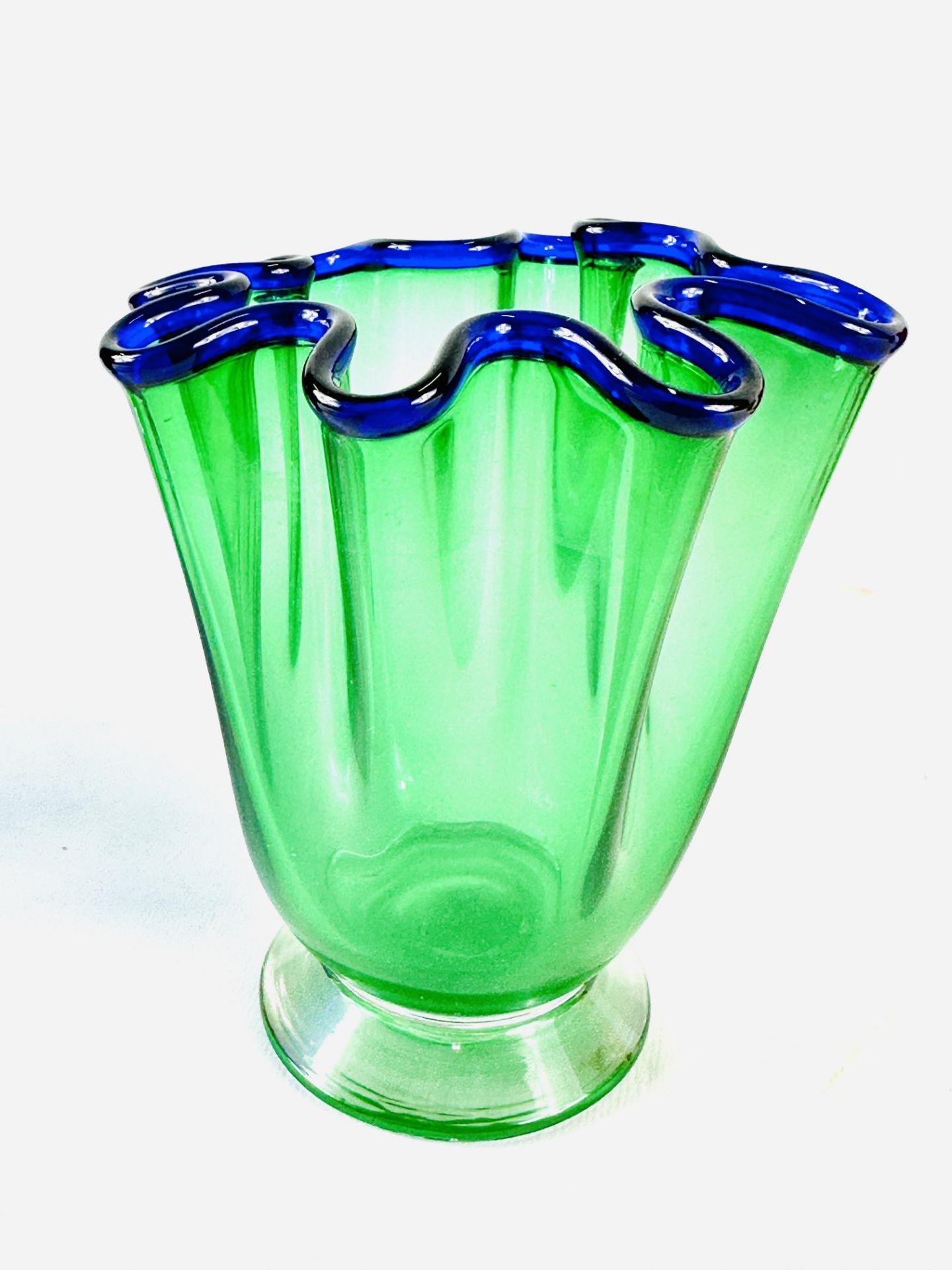 Four art glass vases signed by Mike Hunter - Bild 4 aus 5