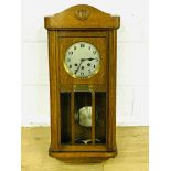 Oak cased wall clock