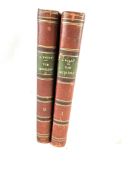 Vie De Balzac, by Andre Billy, two volumes, quarter leather bound