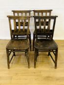 Four elm railback church chairs