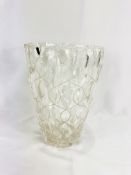 Cut glass vase signed to base Clyne Farquharson