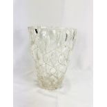 Cut glass vase signed to base Clyne Farquharson