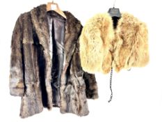 A fur coat and fur stole