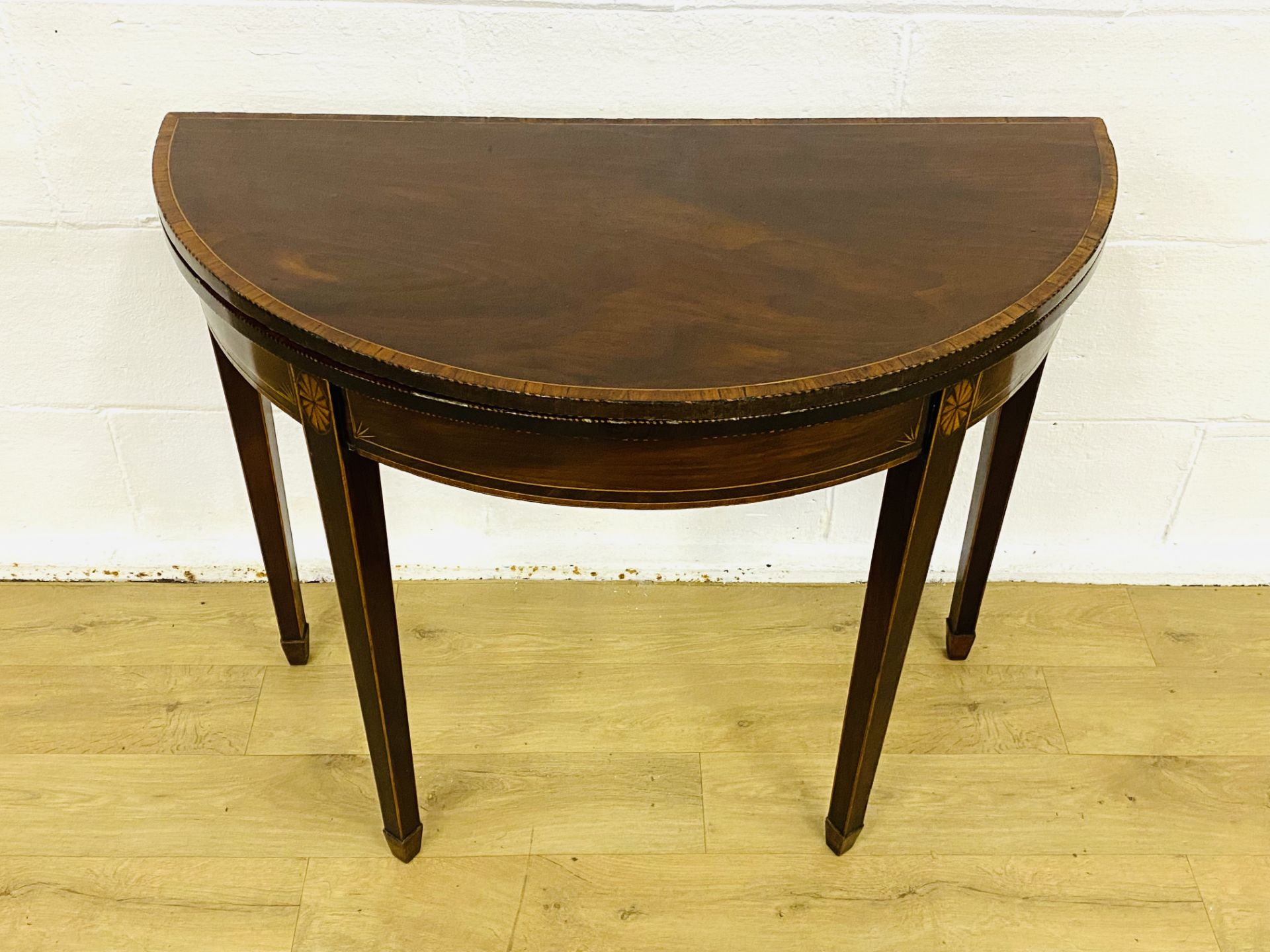 Demi lune fold top table - Image 4 of 5
