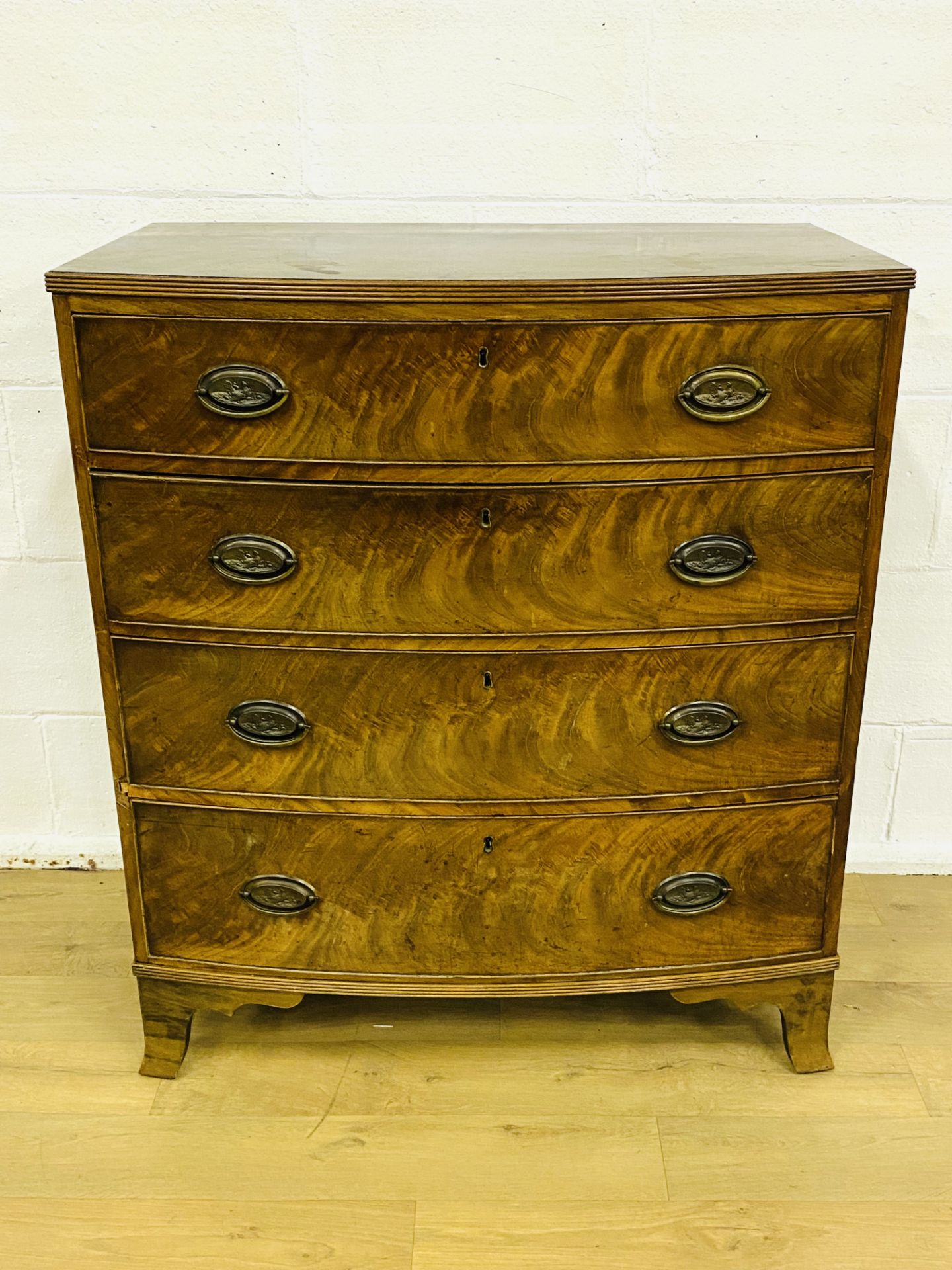 Bow fronted chest of drawers