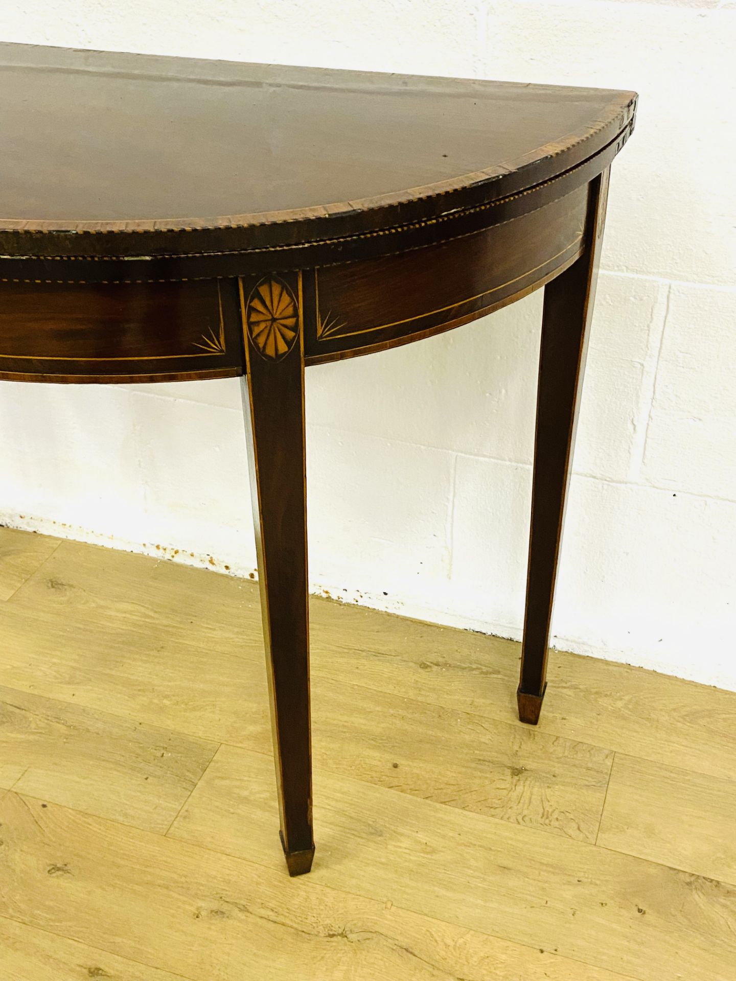 Demi lune fold top table - Image 5 of 5