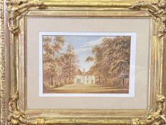 Framed and glazed watercolour of Horwood House