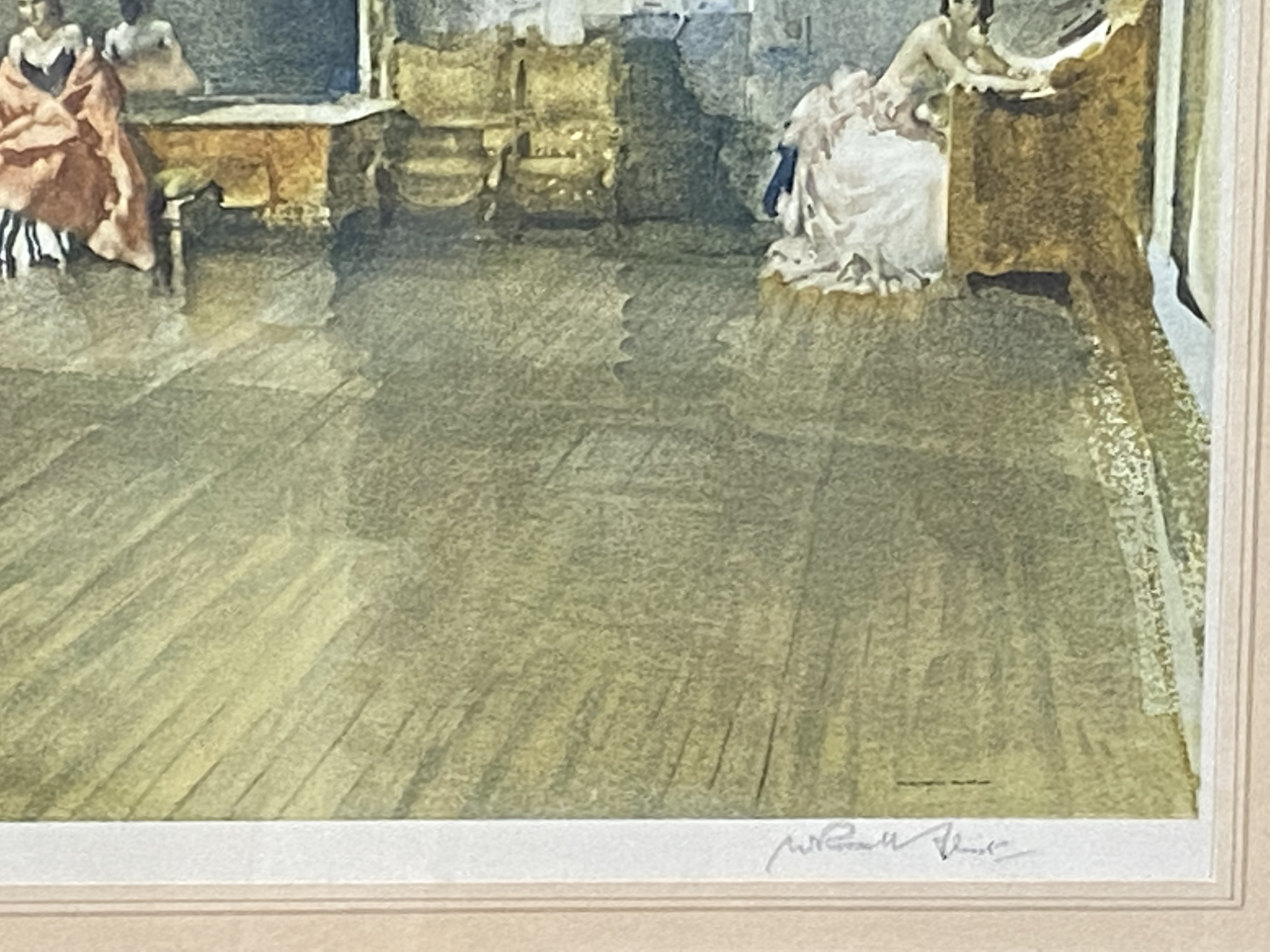 Sir William Russell Flint - framed and glazed print with blindstamp - Image 5 of 6