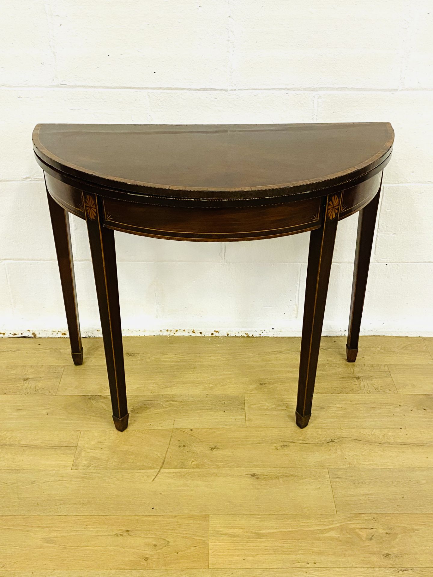 Demi lune fold top table - Image 3 of 5
