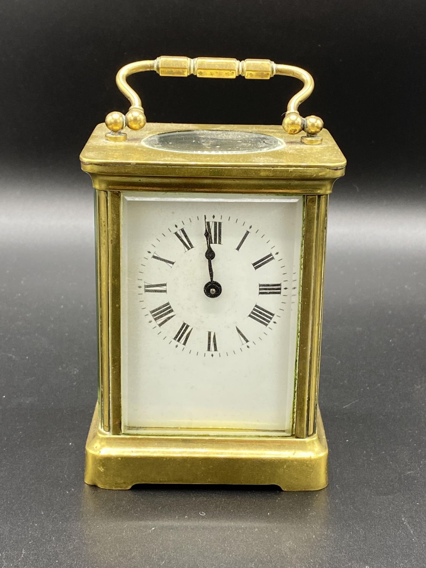 Brass cased carriage clock