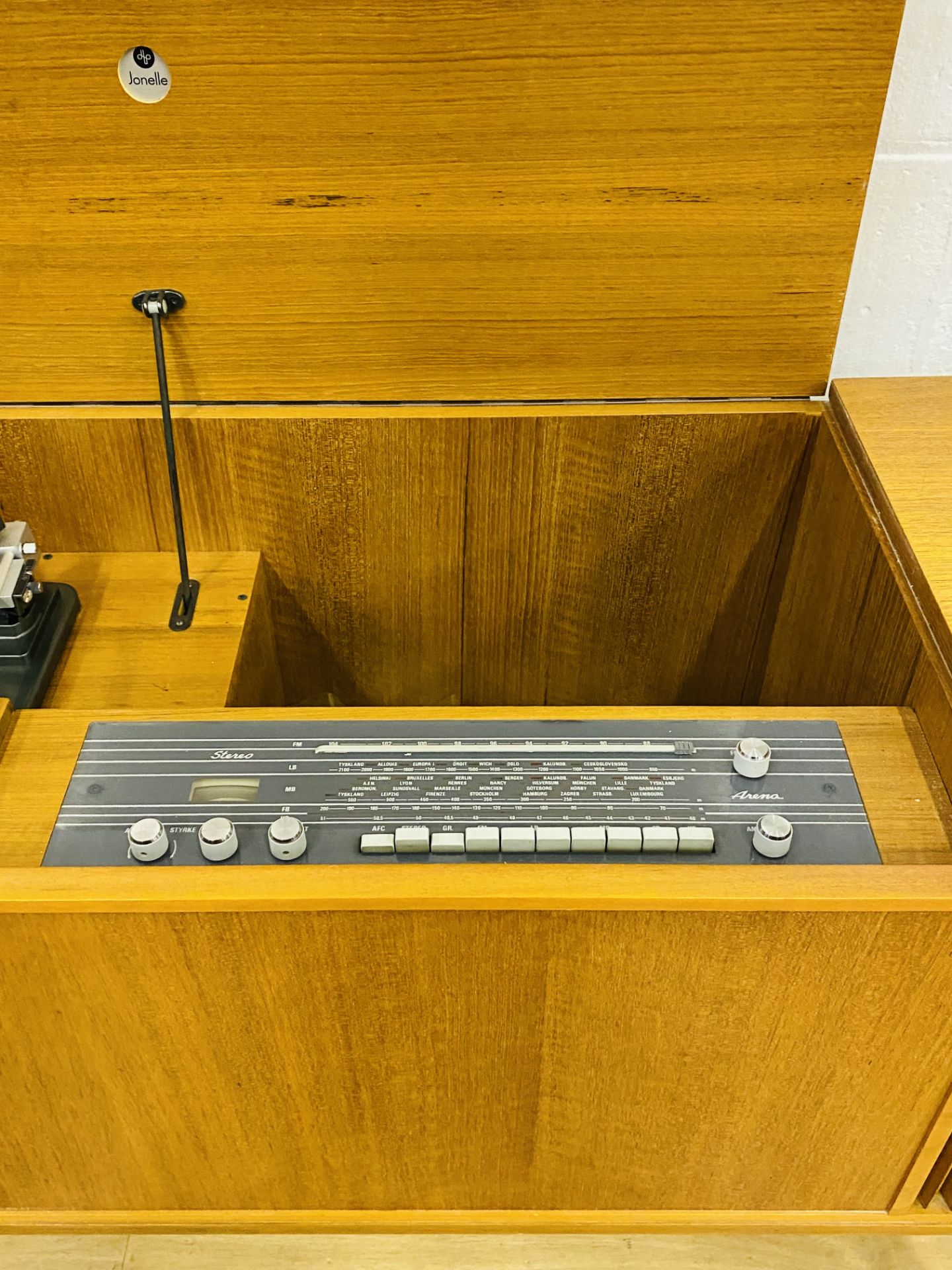 Teak record cabinet - Image 6 of 7