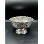 Silver repousse bowl