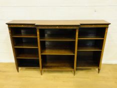 Mahogany breakfront bookcase