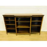 Mahogany breakfront bookcase